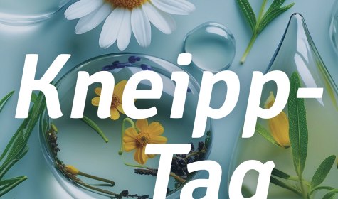 Blumen und Wassertropfen, darüber der Schriftzug &quot;Kneipp-Tag&quot;, © Stadt Bad Salzuflen