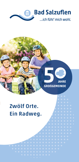 Titelbild des Radwegeflyers &quot;Zwölf Orte. Ein Radweg.&quot;, © Stadt Bad Salzuflen