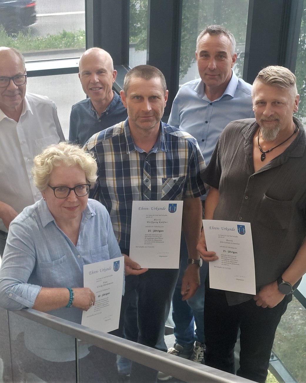 Dienstjubiläum Hördemann Kuhfus Lennier, © Stadt Bad Salzuflen Dienstjubiläum Hördemann Kuhfus Lennier, © Stadt Bad Salzuflen
