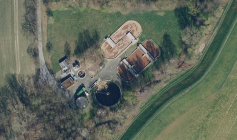 Luftbild Kl&auml;ranlage Holzhausen, &copy; Datenlizenz Deutschland &ndash; Zero &ndash; Version 2.0