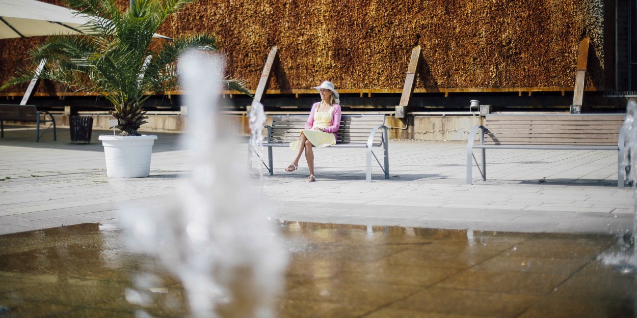 Wassersprudel am Gradierwerk, © Staatsbad Salzuflen GmbH / S. Strothbäumer