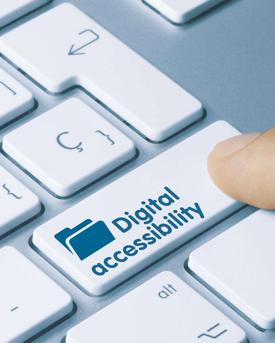 Das Bild zeigt eine Comutertastatur mit der Aufschrift &quot;Digital accessibility&quot; auf einer Taste.