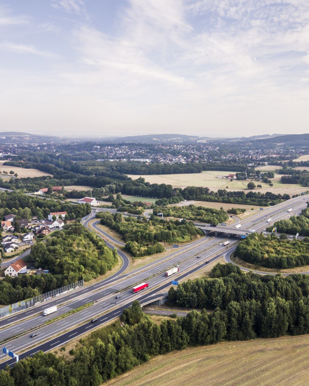 Luftbild Autobahn Bad Salzuflen, © Jan Voth