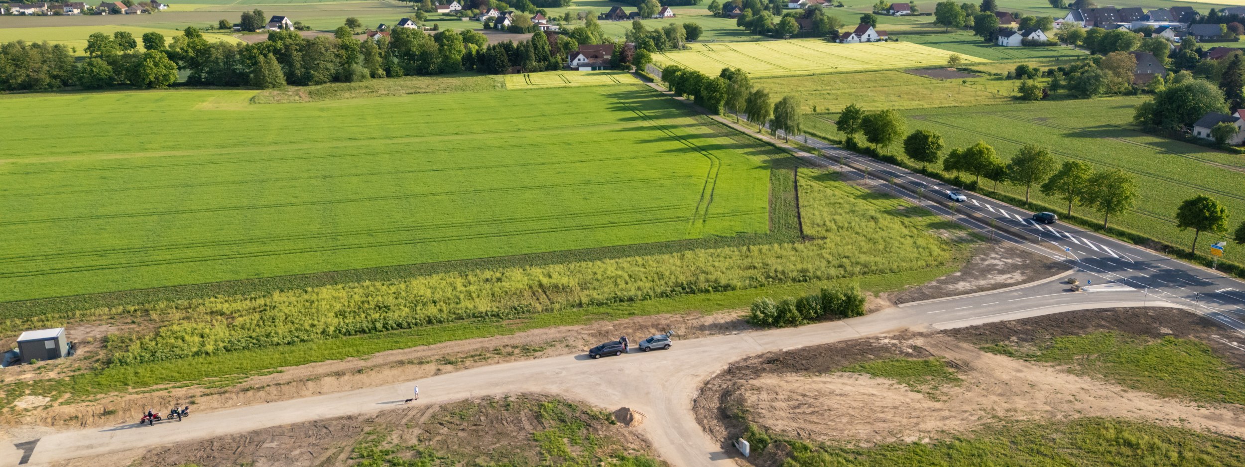 eine Luftaufnahme des Gewerbegebietes Leopoldshöher Straße, © Stadt Bad Salzuflen | Christian Schwier