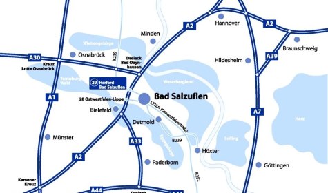 Lageplan Verkehr, © Stadt Bad Salzuflen
