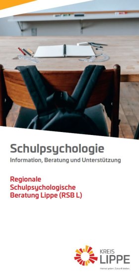 Das Titelbild des Flyers über Schulpsychologie des Kreises Lippe