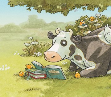 Postkuh Lieselotte Illustration, &copy; Illustration: Alexander Steffensmeier, &copy; Fischer Sauerl&auml;nder 2026