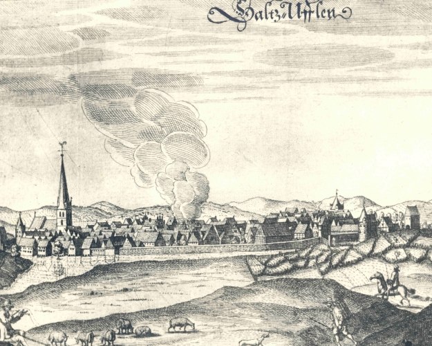 Kupferstich von Elias van Lennep: Stadtansicht von 1663, © Stadt Bad Salzuflen Kupferstich von Elias van Lennep: Stadtansicht von 1663, © Stadt Bad Salzuflen