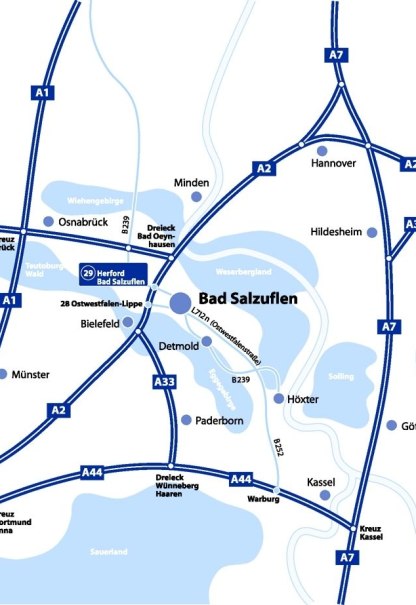 Lageplan Verkehr, © Stadt Bad Salzuflen